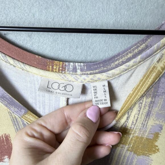 LOGO Lori Goldsein Sleeveless Maxi Dress Multicolor Womens US size M - Picture 4 of 8